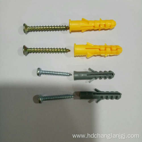 Nylon frame fixing anchor with sleeve zinc screw